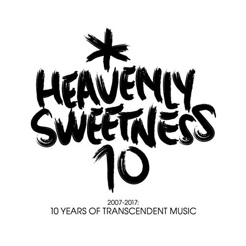 CD cover with black brushstroke lettering: "Heavenly Sweetness 10" and dates.