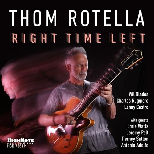 CD cover featuring Thom Rotella with a guitar, blurred background.