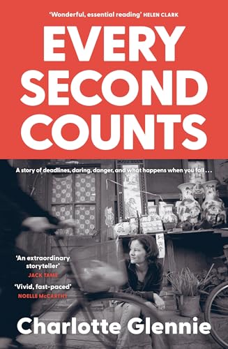Book cover: "Every Second Counts" by Charlotte Glennie, featuring a cyclist.