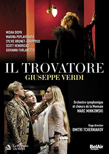 DVD cover for Verdi’s opera “Il Trovatore” with performers listed.