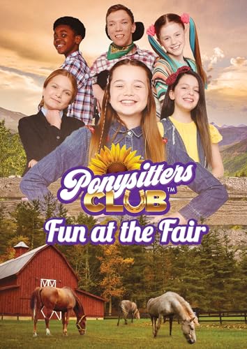 “Ponysitters Club: Fun At The Fair” DVD cover with six kids and horses.