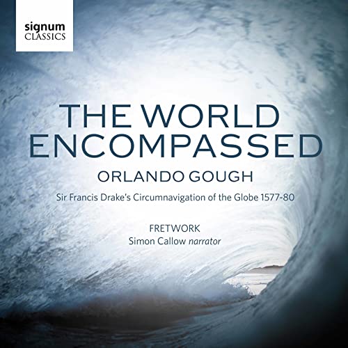 CD cover for “The World Encompassed” featuring ocean wave imagery.