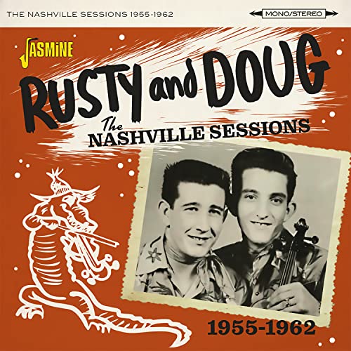 CD cover for Rusty and Doug’s “The Nashville Sessions 1955-62” with duo portrait.