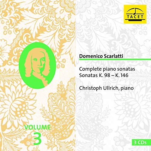 CD cover for Scarlatti piano sonatas, Vol. 3, with portrait.