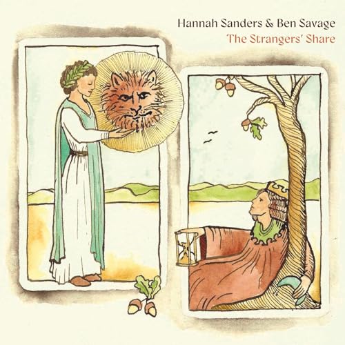 CD cover: woman, fox head, and tree in watercolor illustration.