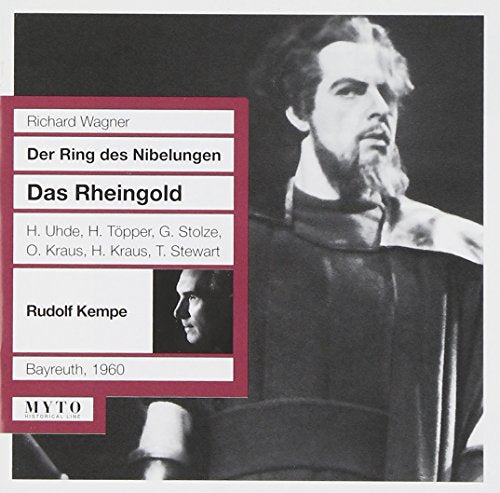 CD cover for Wagner’s *Das Rheingold* with a performer portrait.