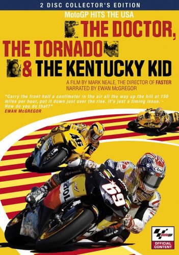 DVD cover featuring motorcycle racers in competition, yellow and white design.