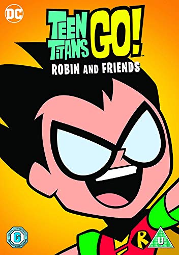 Teen Titans Go! DVD cover featuring cartoon Robin in a red suit.