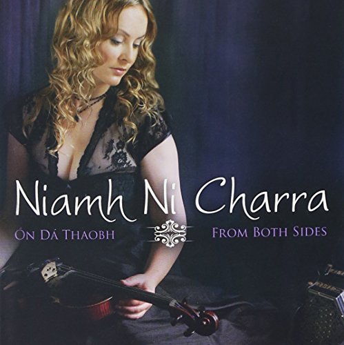 CD cover featuring Niamh Ni Charra with a fiddle and harp.