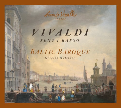CD cover for Vivaldi’s “Senza Basso” featuring a Venetian canal scene.
