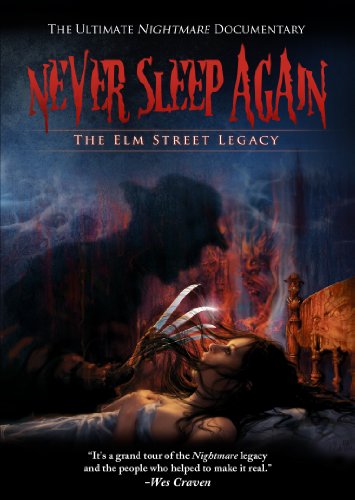 DVD cover for "Never Sleep Again Elm St Legacy" featuring Freddy Krueger.
