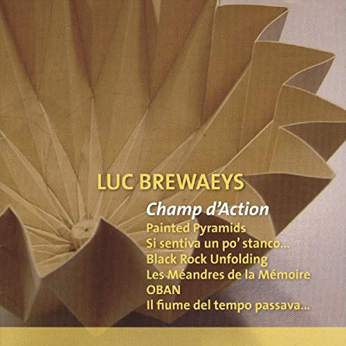 CD cover for “Champ D'Action” by Luc Brewaeys, featuring folded paper art.