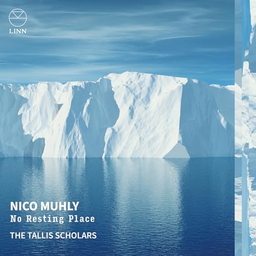 CD cover with a photograph of icy mountains and blue water.
