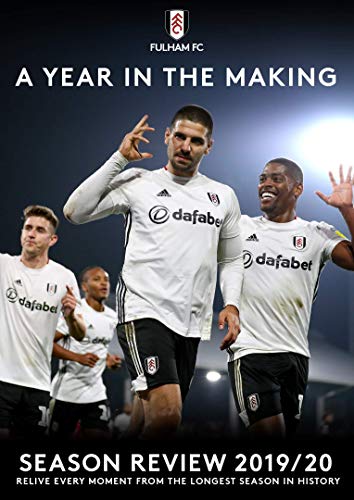 Fulham FC season review DVD cover, 2019/20, featuring celebrating players.