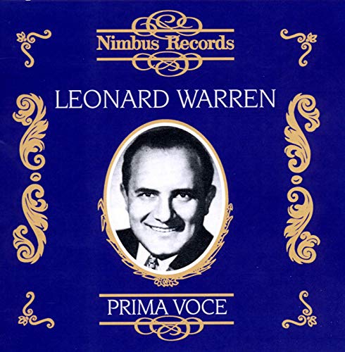 CD cover featuring a black and white portrait of Leonard Warren.