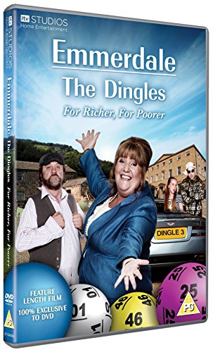 Emmerdale DVD cover featuring the Dingle family and bingo balls.