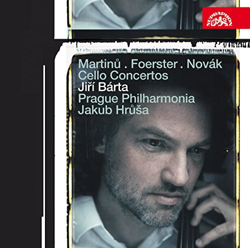 CD cover featuring a portrait of cellist Jiří Bárta and composer names.