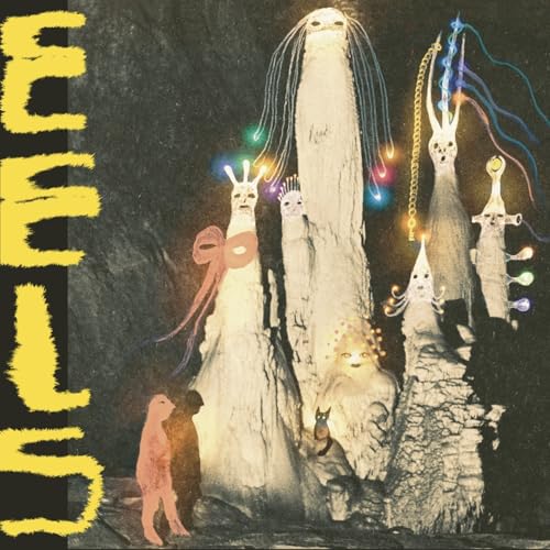 Album cover for Eels’ “Being Dead” featuring textured, ghostly figures.