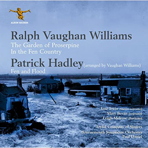 CD cover for Vaughan Williams and Hadley compositions with a wintry landscape.
