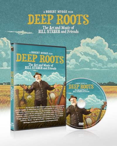 DVD cover for "Deep Roots" featuring Bill Steber and musical instruments.