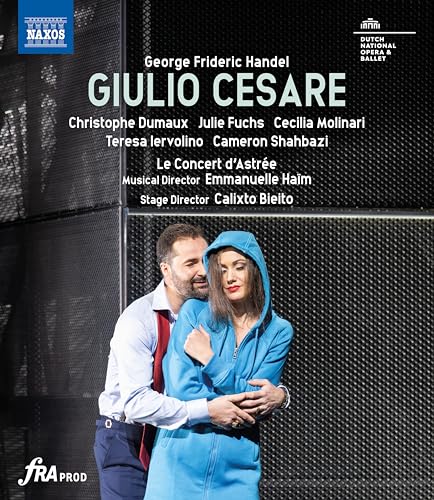 Blu-ray cover for Handel’s *Giulio Cesare* opera featuring two performers.