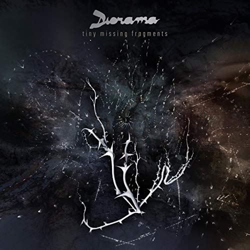 CD cover for Diorama’s “Tiny Missing Fragments” with abstract, dark imagery.