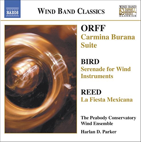 CD cover for "Carmina Burana Suite" by Orff, featuring brass instruments.