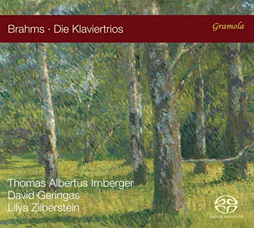 CD cover featuring a painting of birch trees and artist names.