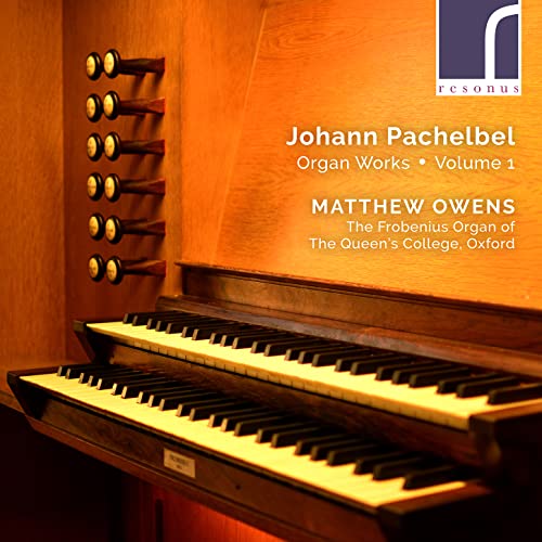 CD cover for Johann Pachelbel's Organ Works, Vol. 1 by Matthew Owens.