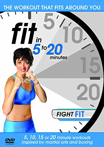 DVD cover featuring a woman boxing with a clock showing 5 to 20 minutes.