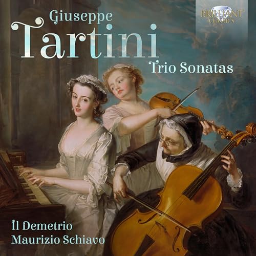 CD cover: three 18th-century musicians with violin, cello, and harpsichord.