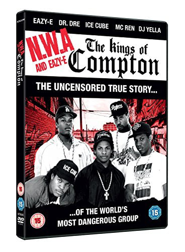 DVD cover for "Nwa & Eazy-e: The Kings Of Compton" featuring group portrait.