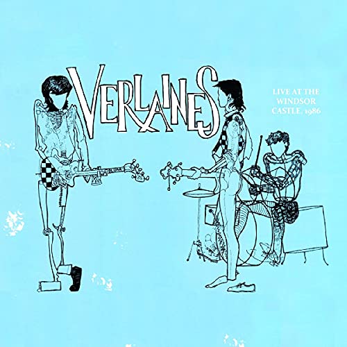 Verlaines album cover: sketched band performing, light blue background.