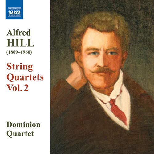 CD cover featuring a portrait of composer Alfred Hill with text details.