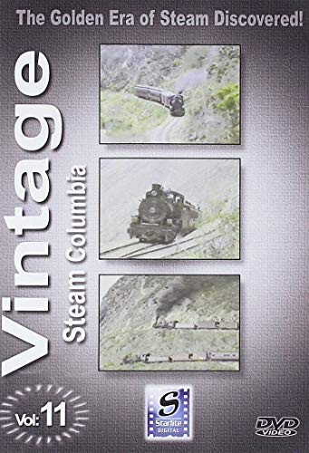 DVD cover featuring three black and white photos of vintage steam locomotives.