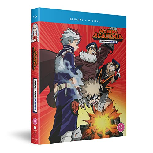 Blu-ray cover for "My Hero Academia" Season 4 Part 2, featuring anime characters.