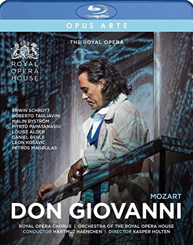 Blu-ray cover for Mozart’s *Don Giovanni* opera featuring Erwin Schrott.