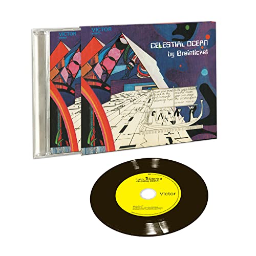 Brainticket’s “Celestial Ocean” CD and vinyl record with abstract, colorful cover art.