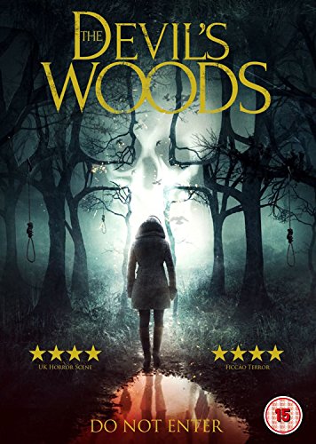DVD cover for "The Devil's Woods" showing a figure in a dark forest.