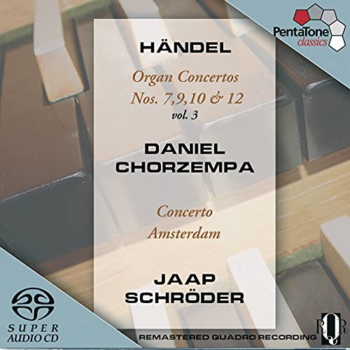 CD cover for Händel organ concertos, featuring Daniel Chorzempa and Jaap Schröder.