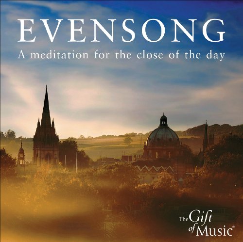 CD cover for “Evensong” featuring a church and golden landscape.