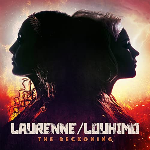 CD cover featuring two women in profile with fiery background.