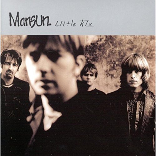 Mansun's "Little Kix" CD cover featuring a blurred image of four men.