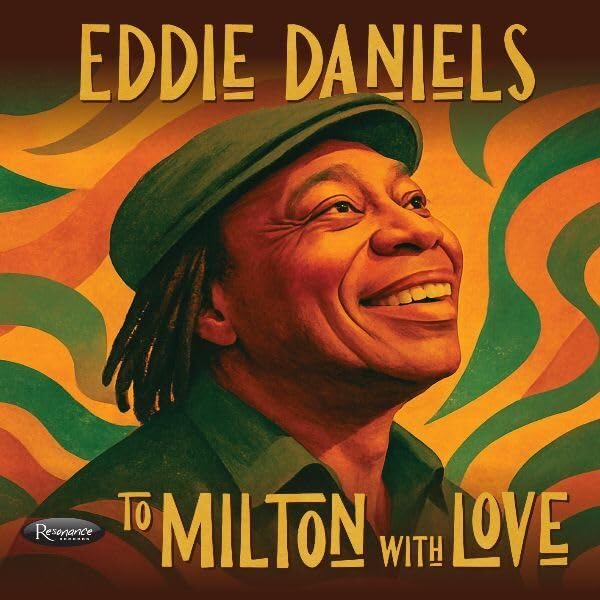 CD cover featuring portrait of Eddie Daniels with orange and yellow swirls.