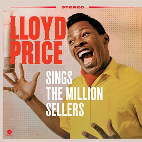 Lloyd Price album cover: portrait of singer with red text on yellow.