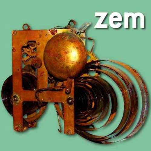 Zem" vinyl album cover featuring a complex, rusted mechanical sculpture.