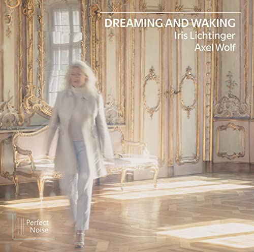 CD cover for Iris Lichtinger's "Dreaming And Waking," featuring a woman walking.