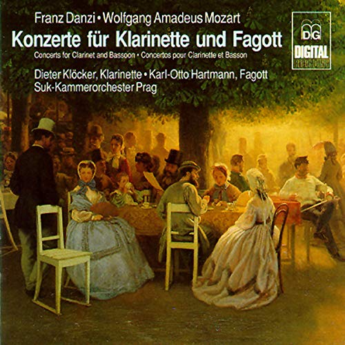 CD cover: classical musicians, painting of people dining outdoors.