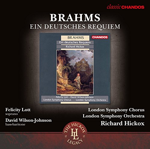 CD cover for Brahms’ “Ein deutsches Requiem” with landscape painting.