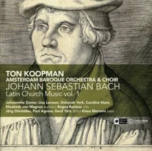 CD cover featuring a portrait of Johann Sebastian Bach and text details.